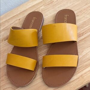 Francesca's Collections Mustard Yellow Sandals